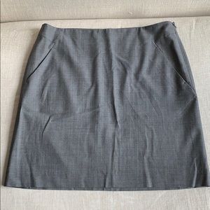 Theory gray wool skirt